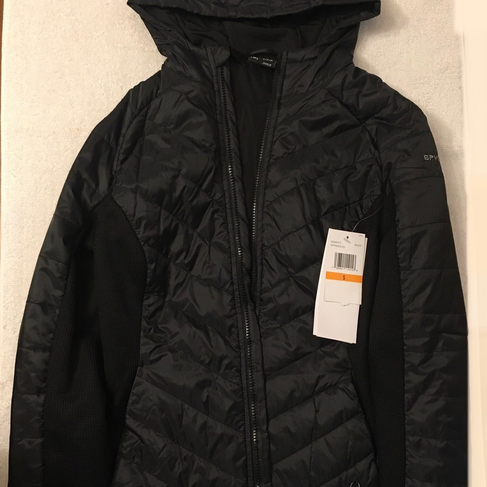 Black Womens Small “Spyder” Hooded Jacket